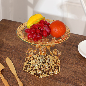 <span class=keywords><strong>Assiette</strong></span> de fruits <span class=keywords><strong>creuse</strong></span> en métal monocouche de style européen pour usage domestique pour ornement d'affichage de gâteau de table basse de salon pour séchage - Product Image 3