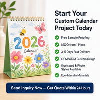 Calendario de Escritorio Infantil Personalizado con Diseño Artístico, Decoración Espiral para Habitación Infantil, Calendario Educativo Ilustrado Mensual