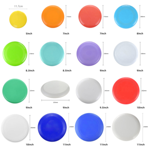 Juego de Lanzar y Atrapar al Aire Libre, Disco Volador Personalizado con Impresión a Color, Disco de Plástico PP Resistente de 5-10 Pulgadas para Niños, Adolescentes y Adultos JUNYE - Product Image 5