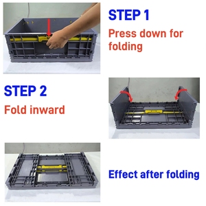 AB Katlanabilir Plastik Saklama Kutuları, İstiflenebilir Lojistik Kasaları, Katlanabilir Tasarım, Dayanıklı Depo Kullanımı, Yüksek Kalite - Product Image 4