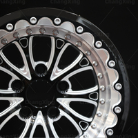 Roues personnalisées 17x11 17x10 15x10 Black Barrel Milled Multi Spoke 5x120.65 Deep Dish Forged Beadlock Jantes pour Corvette C5 C6 C8