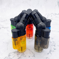 Briquet torche à gaz de camping rechargeable, nouveau design, style américain, accessoire pour fumeurs, vente en gros