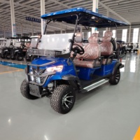 Voiture de golf électrique tout-terrain 6 places surélevée, moteur 72V 5KW, batterie au lithium, véhicule tout-terrain en acier pour la chasse