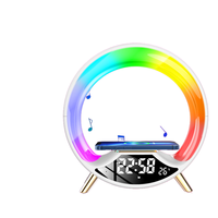 LIANGDIDI S528 Nieuwe Hot Selling LED Draadloze Oplaadluidspreker Art Deco Design Zonne-aangedreven Plastic Vierkante Bureauwekker