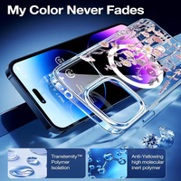 Coque antichoc magnétique YEEYOUCASE en TPU à imprimé floral pour téléphone portable sport 17/16