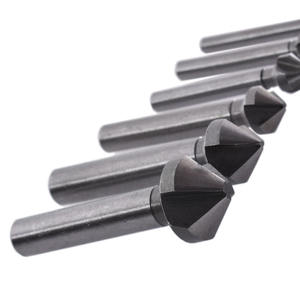 Juego de herramientas de desbarbado para taladro eléctrico, cuchilla biseladora de tres filos de acero de alta velocidad, juego de 6 piezas para biselado de orificios metálicos - Product Image 5