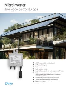 Microinversor Deye SUN-M30/40/50G4-EU-Q0-I de 300w 400w 500w Monofásico con 1 MPPT, microinversor solar - Product Image 4