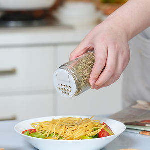 ภาชนะใส่เครื่องปรุงฝาไม้ทรงกลมโถใส่เครื่องเทศโถเกลือชุดแร็คไม้พร้อมฝาไม้ไผ่ - Product Image 5