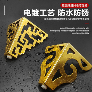 ขาโต๊ะโลหะลายฉลุแบบเปิดลายทาง วานเซิง รุ่น WS-231 สีทอง สำหรับตู้ โซฟา โต๊ะกาแฟ ชั้นวางทีวี - Product Image 5