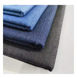 95% Katun 5% Spandeks Regang Berat Kain Denim Indigo Gaya Dicuci French Terry Rajutan Jeans Kain Cina Grosir Pabrik Cina