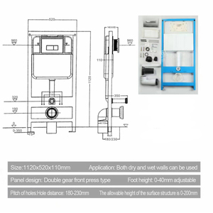 Vente en gros d'appareils sanitaires toilettes suspendues en céramique toilette à réservoir encastré à double chasse <span class=keywords><strong>wc</strong></span> toilette murale avec réservoir - Product Image 6
