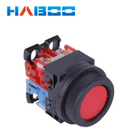 AR30FOR Tombol Tekan Kepala Datar 30mm Merah Hijau 1NO+1NC Otomotif Sementara