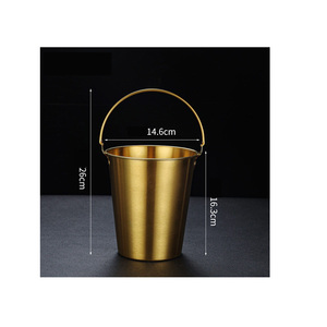 Seau à champagne et à glace en acier inoxydable plaqué or de luxe, avec poignée en forme de cerf, vente directe usine - Product Image 4