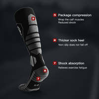 Chaussettes de Compression Montantes GOLOVEJOY DWZ04 Unisexe pour la Course, le Marathon, le Sport, le Football et le Ski