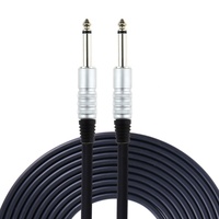 Câble Instrumental Mono TS 6,35 mm (1/4'') pour Guitare, Basse Électrique, Clavier, Amplificateur, Audio – Longueurs : 3 m, 4,5 m, 6 m, 10 pi, 15 pi, 20 pi, 25 pi