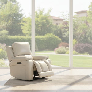 Sofá Reclinable Moderno para Sala de Estar, Cuero Genuino, <span class=keywords><strong>3</strong></span> <span class=keywords><strong>Plazas</strong></span>, Juego de Sofás Marrón - Product Image 2