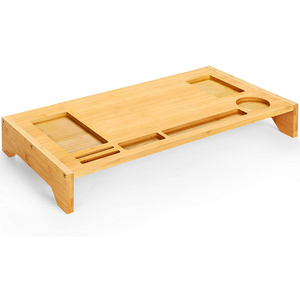 Hot Selling Bamboo Wood <strong>Computer</strong> <strong>Monitor</strong> Riser Desktop Stand Organizer <strong>Desk</strong> <strong>Monitor</strong> Stand - Product Image 2