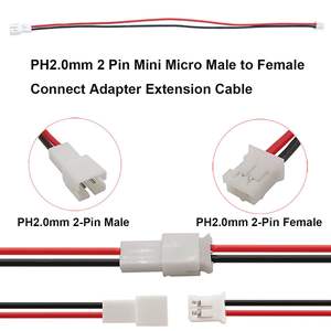 สายต่อขยายอะแดปเตอร์ขั้วต่อ <span class=keywords><strong>JST</strong></span> PH2.<span class=keywords><strong>0</strong></span> มม. แบบ <span class=keywords><strong>2</strong></span> พิน ทองแดง หุ้ม PVC ตัวผู้/ตัวเมีย - Product Image 3