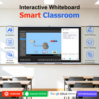 Tableau blanc interactif intelligent 4K UHD avec écran tactile et affichage LED pour la salle de classe e-learning et les réunions collaboratives