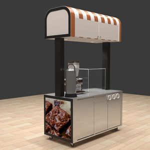 Chariot à café portable de petite taille, design personnalisé de bar à café - Product Image 4