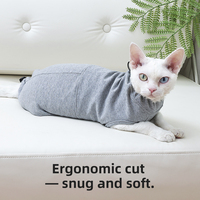 Combinaison de récupération respirante DogLemi pour chats, protection des plaies de la queue et soin des maladies cutanées