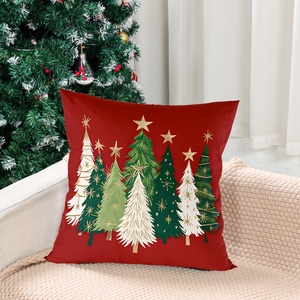 <strong>Christmas</strong> Snowman Print Peach Skin Pillowcase and Car <strong>Cushion</strong> <strong>Cover</strong> <strong>Christmas</strong> Theme Square Shape <strong>Christmas</strong> Tree Pillow <strong>Covers</strong> - Product Image 6