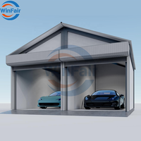 Maison conteneur modulaire préfabriquée détachable WinFair 20 pieds à prix compétitif avec toit triangulaire pour la Colombie, petite maison modulaire avec garage