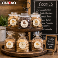 Autocollant d'emballage pour biscuits faits main, autocollant adhésif en vinyle découpé sur mesure, imperméable, pour boulangerie, sachet de biscuits, boîte, pot, scellage