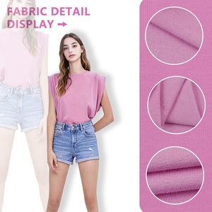 ผ้าคอตตอน 95% สแปนเด็กซ์ 5% 32S ผ่านกระบวนการ Bio-Washed แบบ Single Jersey น้ำหนักปานกลาง 200GSM ผ้าถักเรียบ ความกว้าง 170 ซม. สีพื้น สำหรับตัดเย็บเสื้อผ้า - Product Image 3