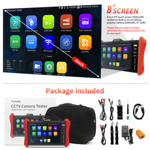 Testeur de caméra CCTV Rsrteng E89 8 pouces <span class=keywords><strong>4K</strong></span> Hi-POE POE++ 8MP TVI CVI AHD CVBS SFP Outils réseau WiFi <span class=keywords><strong>Test</strong></span> IPC - Product Image 6
