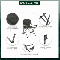 Chaise de Camping en métal pliable et surdimensionnée, Portable, de luxe, personnalisée, pour pique-nique