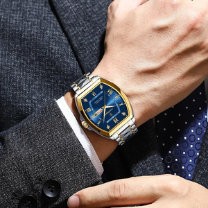 Montre de luxe Poedagar en acier inoxydable, nouvelle mode, étanche, lumineuse, avec date, montre à quartz pour homme - Product Image 1