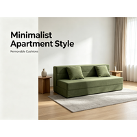 Canapé d'angle modulaire moderne en L avec revêtement vert frais pour la décoration de salon d'appartement de petite taille - Vente en gros