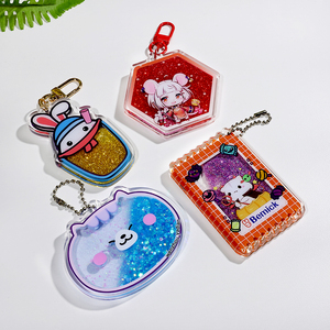 Líquido de arena móvil personalizable, brillante, logotipo personalizado, envío directo de fábrica, llavero grueso en forma de conejo - Product Image 2