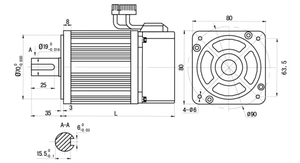 bibo 80ST-M02430 Single Pharse AC 220V Motor <b>Set</b> 750W 2.4 N Type 80 <b>Driver</b> Motor RPM - Product Image 3