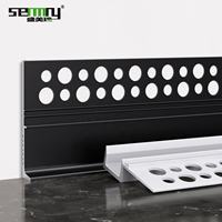 Plinthe en aluminium sans joint, dissimulée, durable, pour la décoration intérieure de bureaux modernes