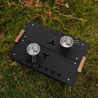 Table de camping pliable légère d'extérieur, portable pour pique-nique, randonnée et barbecue, mobilier d'extérieur à ouverture rapide