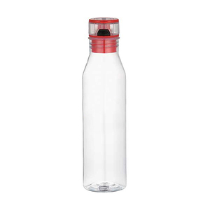 BPA Free OEM Plastic clear Drinking Water <b>Bottle</b> with Push Lid and Straw - Product Image 4
