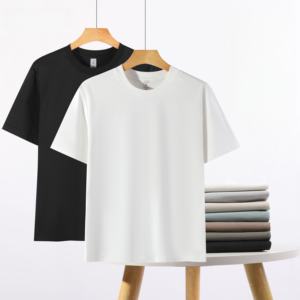 T-shirts personnalisés à manches tombantes, compression, logo personnalisé, poids lourd, fibre de polyester, surdimensionnés pour hommes - Product Image 4