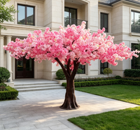 Arbre décoratif de fleurs de cerisier artificielles roses, arbre fleuri personnalisé pour la remise des diplômes, Noël, Nouvel An, Halloween