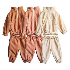 Haute qualité unisexe enfants 2 pièces ensembles de sweats à capuche vêtements pour bébés ensemble de sport ensemble de <span class=keywords><strong>jogging</strong></span> pour enfants - Product Image 1