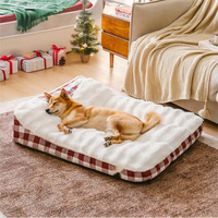 Klassische Mode Kopfstütze rechteckige ortho pä dische Hunde bett Haustier bett Boucle Hunde bett