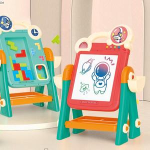 Kinder <span class=keywords><strong>2</strong></span> in 1 Multifunktions-Mal tisch Spielzeug Puzzle Bausteine Spiel Kinder Musik Farbe Zeichenbrett - Product Image 3