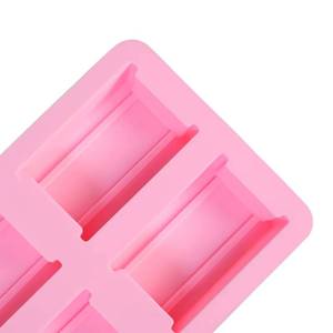 MUYULINS Factory 4-Cavity Reusable Rectangular Maker LFGB Platinum Non-Stick BPA-Free <b>Silicone</b> Soap Mold - Product Image 5