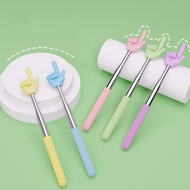 Telescopic Finger Pointer Toy Cute Retractable Kid Finger Stick Toys for Teacher Education Command Stick