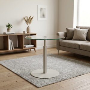 Pneumatic <b>Adjustable</b> Height <b>Table</b> with Tempered Glass Top,Metal <b>Legs</b>, Lift-Up Design, Multifunctional Home Furniture for Office - Product Image 4
