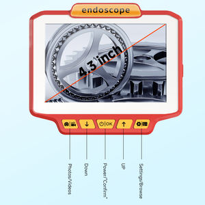 Dearsee Caméra d'inspection d'endoscope de 4.3 pouces avec caméra d'endoscope <span class=keywords><strong>articulée</strong></span> à deux voies à 180 degrés - Product Image 2