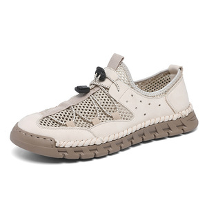 Sandalias de malla con punta cerrada para hombre, novedad de verano 2026 |   Zapatos de Playa Casuales de Talla Grande, Calzado Transpirable y Versátil Fácil de Poner - Product Image 3