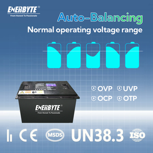 Batterie solaire Li-ion à cycle profond Enerbyte, pack de batteries LiFePO4 au lithium-ion pour camping-car, voiturette de golf, AGV, ISO - Product Image 3