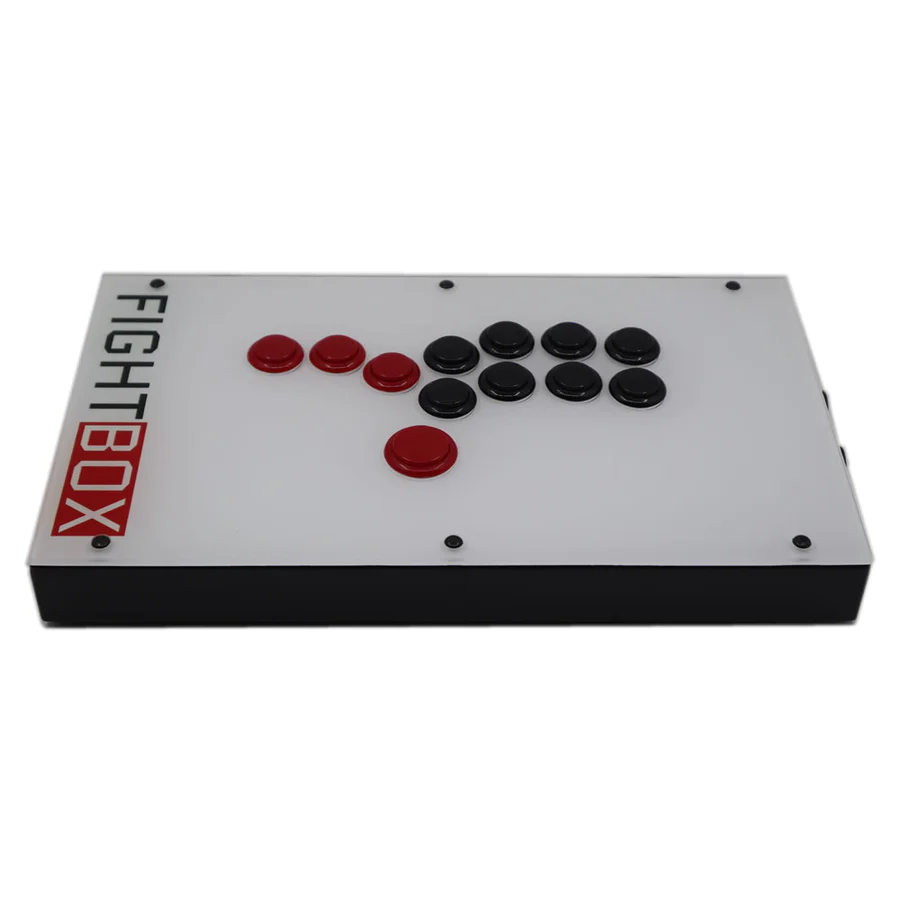 Fighbox F1 pengontrol permainan stik kotak hitam gaya Arcade semua tombol untuk PS4/PS3/PC Sanwa OBSF-24 30 putih